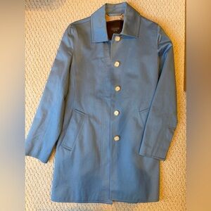 Coach Light Blue Trench Coat XS